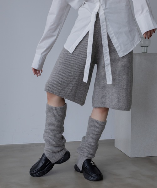 VACANCY（ヴァカンシー）の「スリット2wayリブニットパンツ/新色追加（その他パンツ・レディース・ボルドー/グレー/ブラック/オレンジ・FREE）」の19枚目の写真