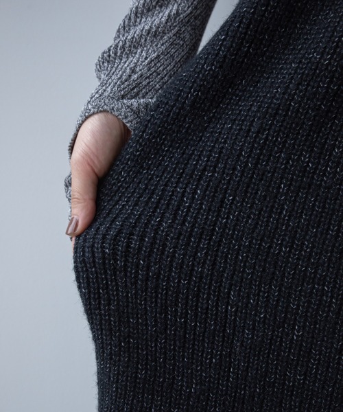 VACANCY（ヴァカンシー）の「スリット2wayリブニットパンツ/新色追加（その他パンツ・レディース・ボルドー/グレー/ブラック/オレンジ・FREE）」の9枚目の写真