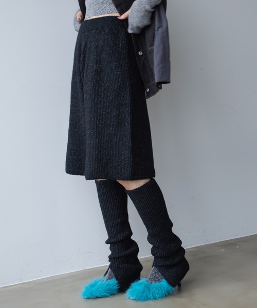 VACANCY（ヴァカンシー）の「スリット2wayリブニットパンツ/新色追加（その他パンツ・レディース・ボルドー/グレー/ブラック/オレンジ・FREE）」の7枚目の写真