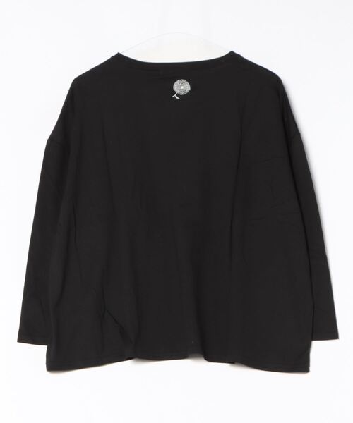 BARNDOOR(バーンドア)の「(BD)【BARNDOOR】北欧風 ボタニカル 刺繍 長袖 Tシャツ(Tシャツ/カットソー・レディース・ブラック/杢グレー/アイボリー・FREE)」の4枚目の写真