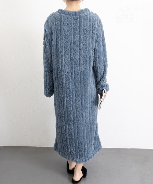 Miniministore（ミニミニストア）の「フリースワンピースパジャマ 冬レディース（ルームウェア/パジャマ・レディース・ラベンダー/モカ/ホワイト/ダークグレー/ブルーグレー/ピンク・FREE）」の15枚目の写真