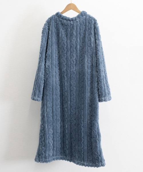 Miniministore（ミニミニストア）の「フリースワンピースパジャマ 冬レディース（ルームウェア/パジャマ・レディース・ラベンダー/モカ/ホワイト/ダークグレー/ブルーグレー/ピンク・FREE）」の7枚目の写真
