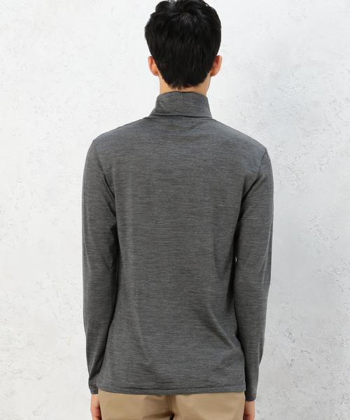 green label relaxing（グリーンレーベルリラクシング）の「MERINO OPTIMO タートルネックカットソー◆（Tシャツ/カットソー・メンズ・ホワイト/ブラック/ダークグレー・SMALL/X-LARGE/LARGE/MEDIUM）」の4枚目の写真