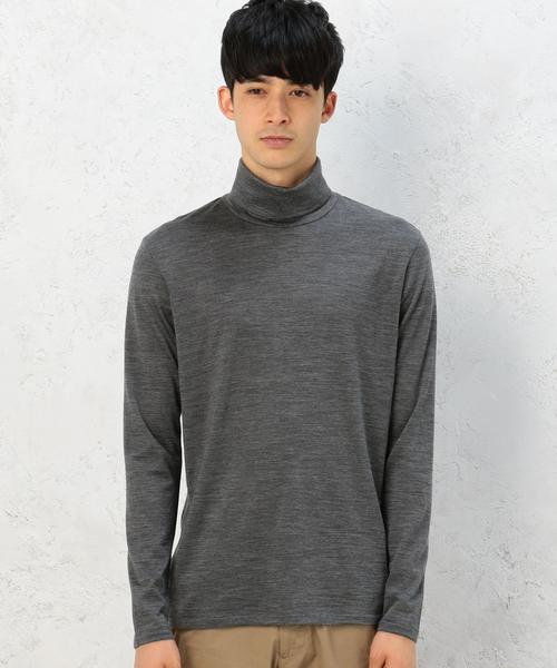 green label relaxing（グリーンレーベルリラクシング）の「MERINO OPTIMO タートルネックカットソー◆（Tシャツ/カットソー・メンズ・ホワイト/ブラック/ダークグレー・SMALL/X-LARGE/LARGE/MEDIUM）」の5枚目の写真