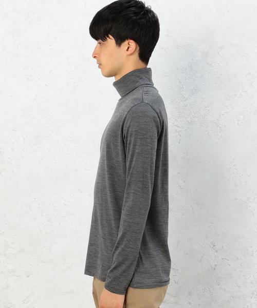 green label relaxing（グリーンレーベルリラクシング）の「MERINO OPTIMO タートルネックカットソー◆（Tシャツ/カットソー・メンズ・ホワイト/ブラック/ダークグレー・SMALL/X-LARGE/LARGE/MEDIUM）」の6枚目の写真