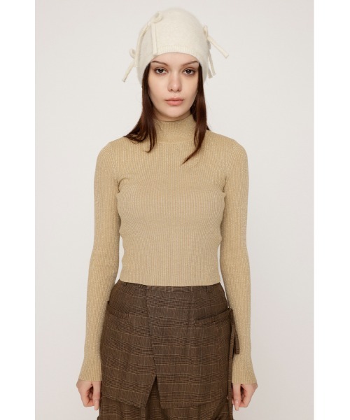 トップス AMOMMA GLITTER ROUND NECK KNIT セール】GLITTER COMPACT TOPS グリッター コンパクト トップス