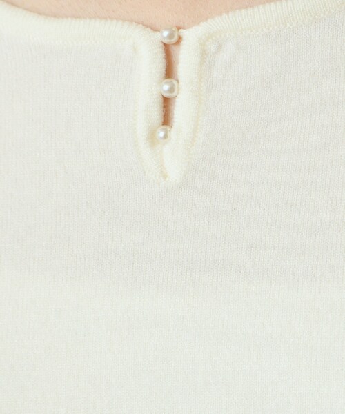 ITS'DEMO（イッツデモ）の「◆【吸湿発熱／薄手／マシンウォッシャブル】ハートネックニット（ニット/セーター・レディース・ブラック/ブルーグリーン/ライトイエロー系/アイボリー/サックスブルー・00）」の13枚目の写真