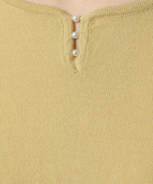 ITS'DEMO（イッツデモ）の「◆【吸湿発熱／薄手／マシンウォッシャブル】ハートネックニット（ニット/セーター・レディース・ブラック/ブルーグリーン/ライトイエロー系/アイボリー/サックスブルー・00）」の21枚目の写真