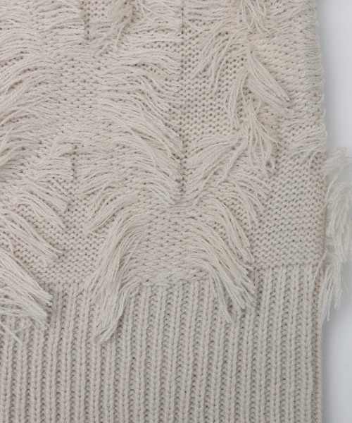 チチカカ(チチカカ)の「モシャモシャニットプルオーバー(ニット/セーター・レディース・ボルドー/ライトグレー/ブラック・FREE)」の15枚目の写真