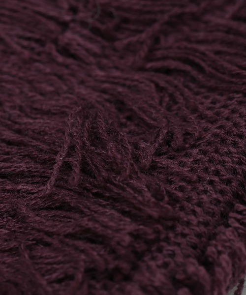 チチカカ(チチカカ)の「モシャモシャニットプルオーバー(ニット/セーター・レディース・ボルドー/ライトグレー/ブラック・FREE)」の17枚目の写真