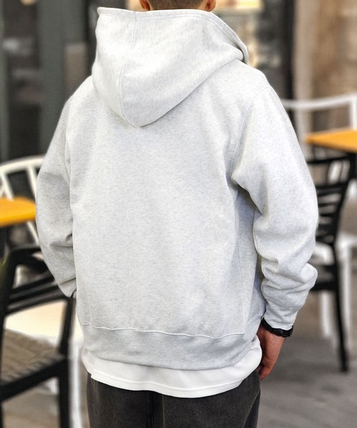 Burner（バーナー）の「【GROOVY STORE】ZIPパーカー 裏起毛（パーカー・メンズ・モカ/スミクロ/ブラック/ネイビー/ホワイト×グレー/杢グレー・LL/M/L）」の9枚目の写真