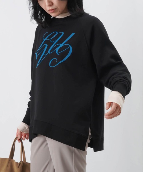 【セール】LC/LLL フロッキープリント裏毛ラグランプルオーバー（Tシャツ/カットソー）｜LUCA/LADY LUCK LUCA（ルカ/レディラックルカ）