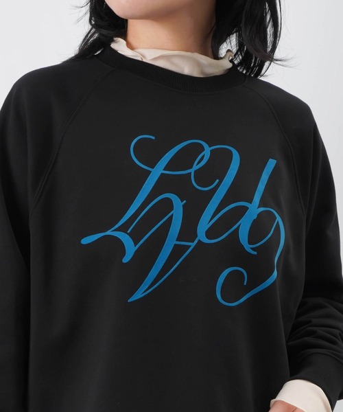 【セール】LC/LLL フロッキープリント裏毛ラグランプルオーバー（Tシャツ/カットソー）｜LUCA/LADY LUCK LUCA（ルカ/レディラックルカ）