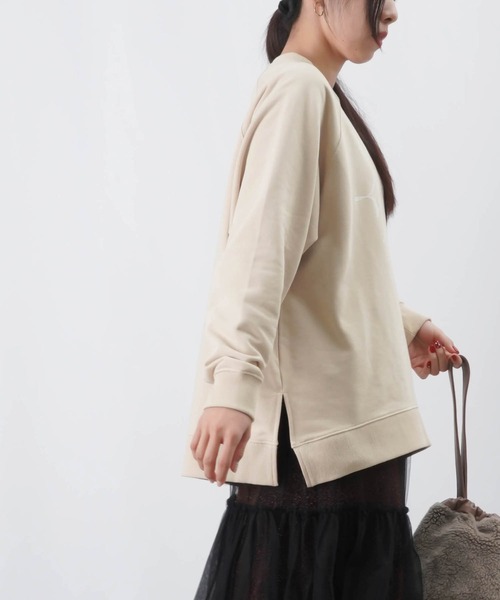 【セール】LC/LLL フロッキープリント裏毛ラグランプルオーバー（Tシャツ/カットソー）｜LUCA/LADY LUCK LUCA（ルカ/レディラックルカ）