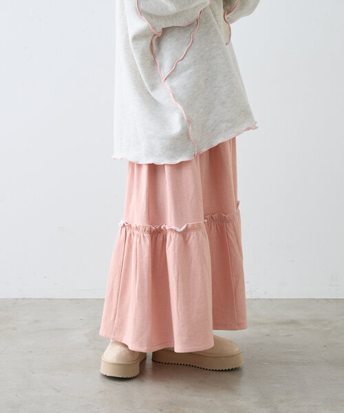 【セール】【ラメ生地】フリルティアードスカート（スカート）｜w closet（ダブルクローゼット）