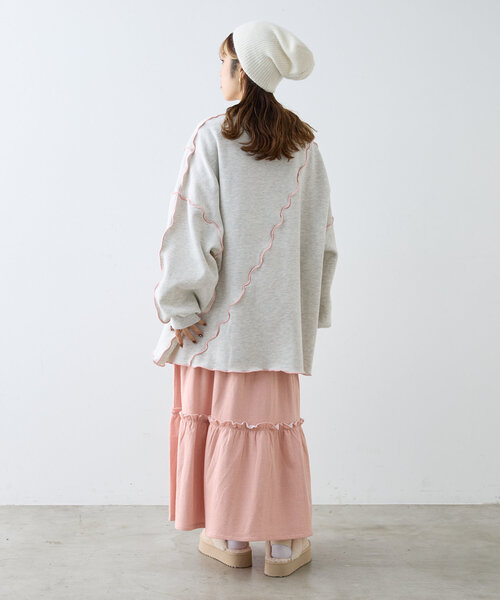 【セール】【ラメ生地】フリルティアードスカート（スカート）｜w closet（ダブルクローゼット）