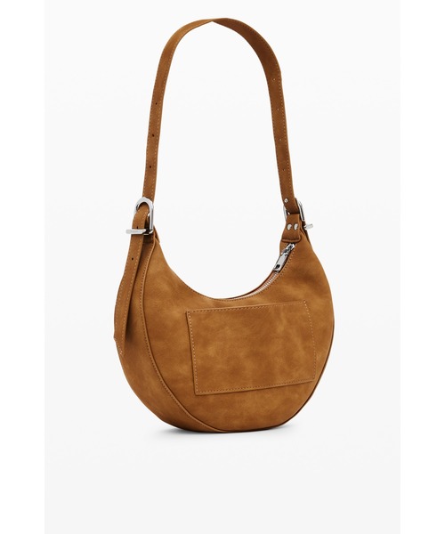 Desigual（デシグアル）の「パンチング加工フェイクレザーミディアムホーボーバッグ（ショルダーバッグ・レディース・ホワイト/ブラウン・FREE）」の8枚目の写真