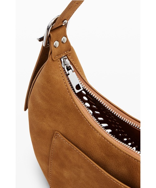 Desigual（デシグアル）の「パンチング加工フェイクレザーミディアムホーボーバッグ（ショルダーバッグ・レディース・ホワイト/ブラウン・FREE）」の12枚目の写真