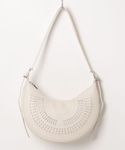 Desigual（デシグアル）の「パンチング加工フェイクレザーミディアムホーボーバッグ（ショルダーバッグ・レディース・ホワイト/ブラウン・FREE）」の14枚目の写真