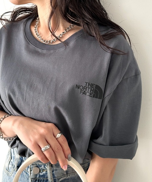THE NORTH FACE(ザノースフェイス)の「国内未発売 THE NORTH FACE(ザ・ノースフェイス)/ワンポイントロゴ 半袖 コットン Tシャツ/M'S COTTON BASIC S/S R/TEE(Tシャツ/カットソー・レディース・ホワイト/ブラウン/グリーン/サンドベージュ/ブラック/ピンク/ネイビー/ミント/パープル/ライトブルー/チャコールグレー/ラベンダー・S/M/L/XL/XXL)」の3枚目の写真