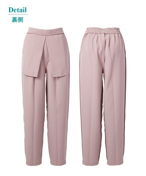 7days Life Styling（セブンデイズライフスタイリング）の「ダブルクロスツータックテーパードパンツ<大きいサイズ有>（スラックス・レディース・ピンク/ベージュ/ネイビー/ミント/ブラック・3L/LL/L/M/S/4L/5L/6L）」の7枚目の写真
