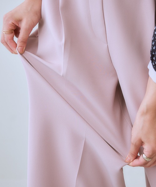 7days Life Styling（セブンデイズライフスタイリング）の「ダブルクロスツータックテーパードパンツ<大きいサイズ有>（スラックス・レディース・ピンク/ベージュ/ネイビー/ミント/ブラック・3L/LL/L/M/S/4L/5L/6L）」の8枚目の写真