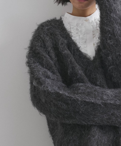 VICKY（ビッキー）の「ブークレシャギーニットVネックプルオーバー≪手洗い可能≫（ニット/セーター・レディース・ブルー/チャコールグレー/オレンジ・M）」の18枚目の写真