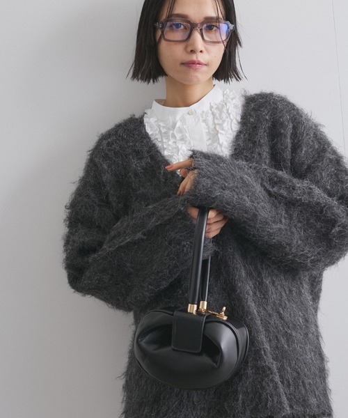 VICKY（ビッキー）の「ブークレシャギーニットVネックプルオーバー≪手洗い可能≫（ニット/セーター・レディース・ブルー/チャコールグレー/オレンジ・M）」の20枚目の写真