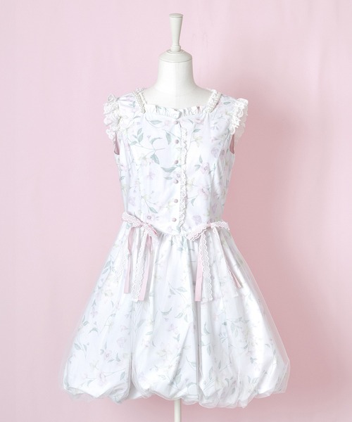mellfy memory(メルフィーメモリー)の「Blooming butterfly balloon ワンピース(ワンピース・レディース・ホワイト・Mサイズ/long/Mサイズ/mini/Sサイズ/long/Sサイズ/mini)」の12枚目の写真