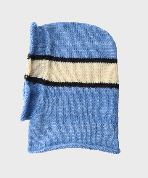 SUBLIME(サブライム)の「【SUBLiME/サブライム】HAND KNIT LINE BALACLAVA / SB243-0601(ニットキャップ/ビーニー・メンズ・ネイビー/ブルー系その他/ライトグリーン/ブラック・FREE)」の4枚目の写真