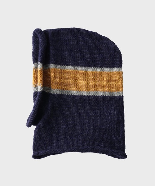 SUBLIME(サブライム)の「【SUBLiME/サブライム】HAND KNIT LINE BALACLAVA / SB243-0601(ニットキャップ/ビーニー・メンズ・ネイビー/ブルー系その他/ライトグリーン/ブラック・FREE)」の1枚目の写真