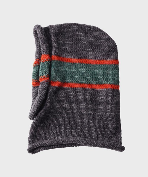 SUBLIME(サブライム)の「【SUBLiME/サブライム】HAND KNIT LINE BALACLAVA / SB243-0601(ニットキャップ/ビーニー・メンズ・ネイビー/ブルー系その他/ライトグリーン/ブラック・FREE)」の3枚目の写真