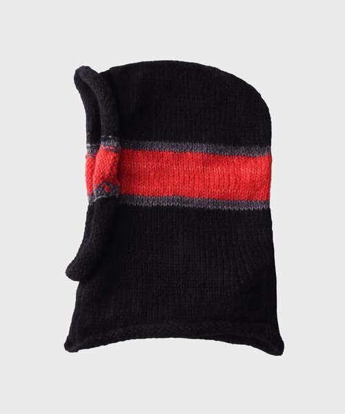 SUBLIME(サブライム)の「【SUBLiME/サブライム】HAND KNIT LINE BALACLAVA / SB243-0601(ニットキャップ/ビーニー・メンズ・ネイビー/ブルー系その他/ライトグリーン/ブラック・FREE)」の2枚目の写真