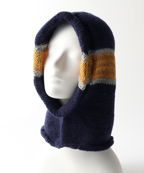 SUBLIME(サブライム)の「【SUBLiME/サブライム】HAND KNIT LINE BALACLAVA / SB243-0601(ニットキャップ/ビーニー・メンズ・ネイビー/ブルー系その他/ライトグリーン/ブラック・FREE)」の9枚目の写真