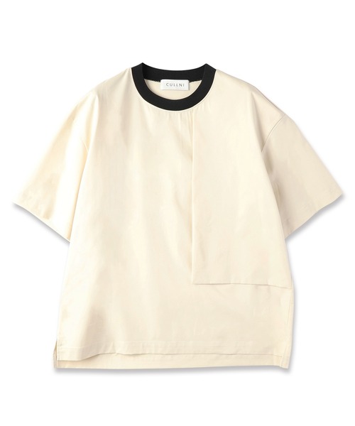CULLNI（クルニ）の「High Count Stretch Twill Asymmetrical Pullover（Tシャツ/カットソー・メンズ・ネイビー/ブラック/オフホワイト・1/2/0）」の4枚目の写真