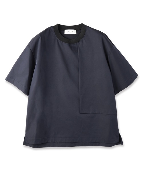 CULLNI（クルニ）の「High Count Stretch Twill Asymmetrical Pullover（Tシャツ/カットソー・メンズ・ネイビー/ブラック/オフホワイト・1/2/0）」の12枚目の写真