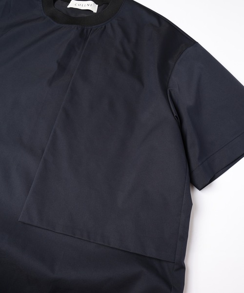CULLNI（クルニ）の「High Count Stretch Twill Asymmetrical Pullover（Tシャツ/カットソー・メンズ・ネイビー/ブラック/オフホワイト・1/2/0）」の14枚目の写真