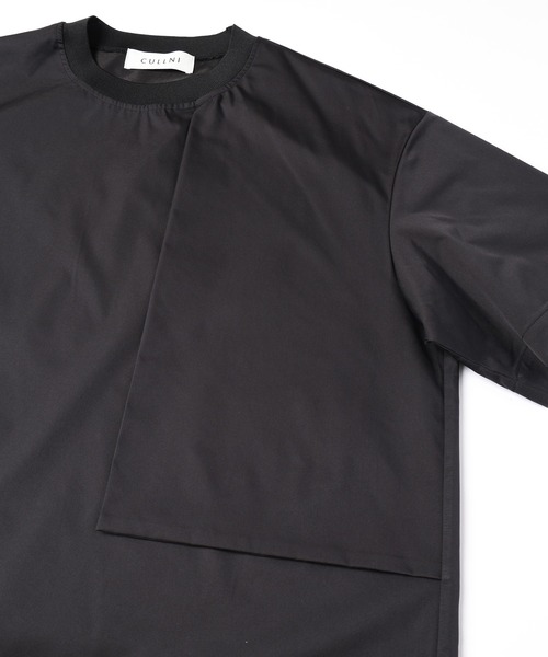 CULLNI（クルニ）の「High Count Stretch Twill Asymmetrical Pullover（Tシャツ/カットソー・メンズ・ネイビー/ブラック/オフホワイト・1/2/0）」の18枚目の写真