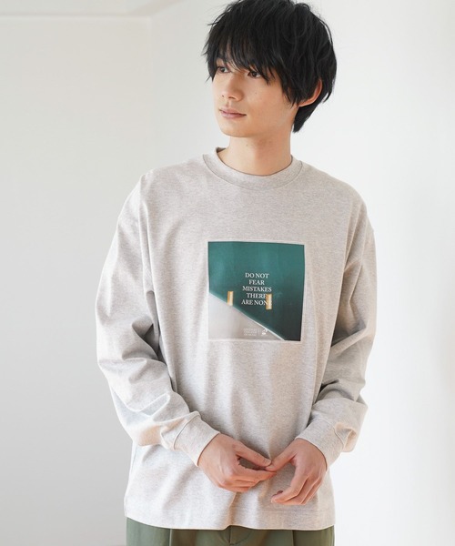 GLOBAL WORK（グローバルワーク）の「ヘビロッTEE/プリント/長袖/147196（Tシャツ/カットソー・メンズ・ホワイト系その他2/グレー/ホワイト/グリーン・SMALL/MEDIUM/LARGE/X-LARGE）」の7枚目の写真