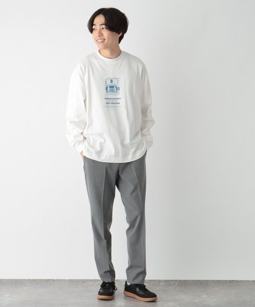 GLOBAL WORK（グローバルワーク）の「ヘビロッTEE/プリント/長袖/147196（Tシャツ/カットソー・メンズ・ホワイト系その他2/グレー/ホワイト/グリーン・SMALL/MEDIUM/LARGE/X-LARGE）」の13枚目の写真