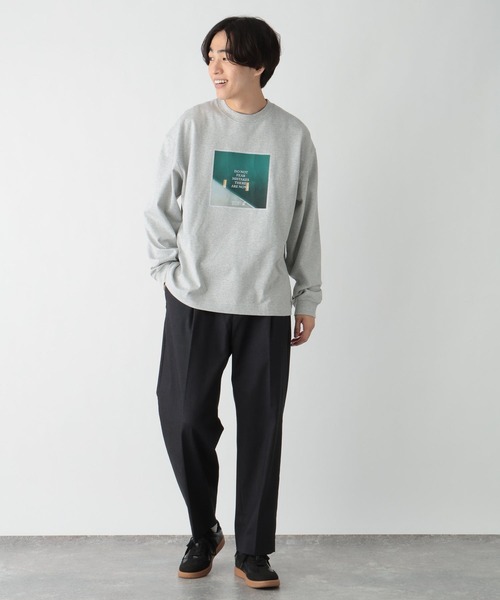 GLOBAL WORK（グローバルワーク）の「ヘビロッTEE/プリント/長袖/147196（Tシャツ/カットソー・メンズ・ホワイト系その他2/グレー/ホワイト/グリーン・SMALL/MEDIUM/LARGE/X-LARGE）」の21枚目の写真