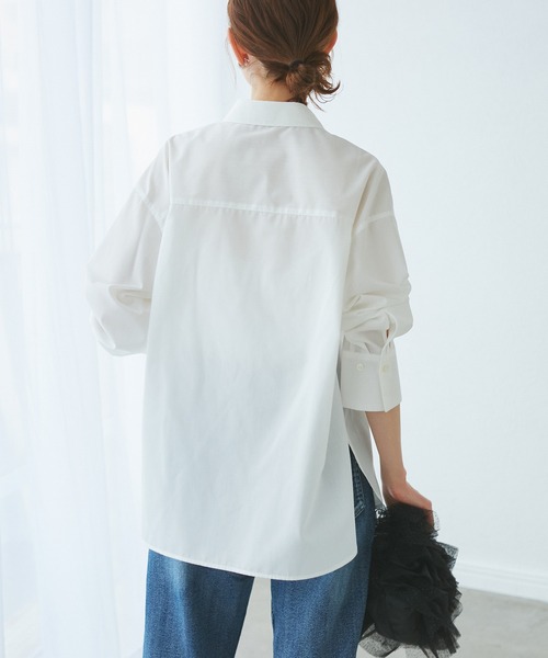 ROPE' PICNIC（ロペピクニック）の「花粉ガード・防シワ/レギュラーシャツ（シャツ/ブラウス・レディース・ブルー/ピンク系その他/オフホワイト/ピンク・38）」の11枚目の写真