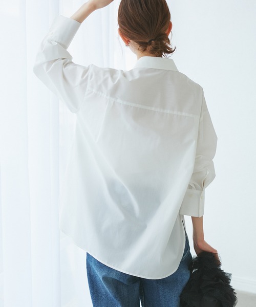 ROPE' PICNIC（ロペピクニック）の「花粉ガード・防シワ/レギュラーシャツ（シャツ/ブラウス・レディース・ブルー/ピンク系その他/オフホワイト/ピンク・38）」の12枚目の写真