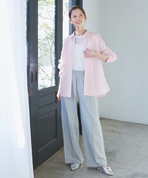 ROPE' PICNIC（ロペピクニック）の「花粉ガード・防シワ/レギュラーシャツ（シャツ/ブラウス・レディース・ブルー/ピンク系その他/オフホワイト/ピンク・38）」の17枚目の写真