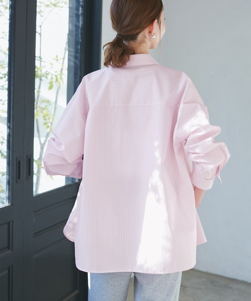 ROPE' PICNIC（ロペピクニック）の「花粉ガード・防シワ/レギュラーシャツ（シャツ/ブラウス・レディース・ブルー/ピンク系その他/オフホワイト/ピンク・38）」の19枚目の写真