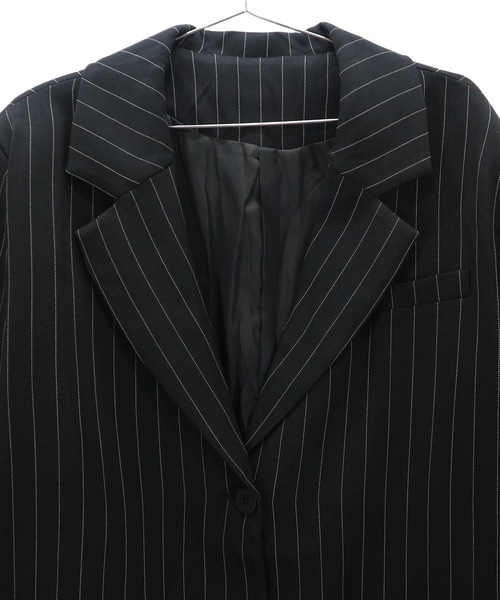 CeLess(セレス)の「Striped Tailored Jacket Set Up(セットアップ・メンズ・ブラック・L/M)」の3枚目の写真