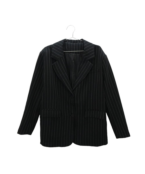 CeLess(セレス)の「Striped Tailored Jacket Set Up(セットアップ・メンズ・ブラック・L/M)」の2枚目の写真