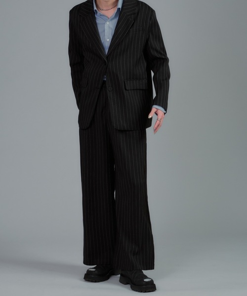 CeLess(セレス)の「Striped Tailored Jacket Set Up(セットアップ・メンズ・ブラック・L/M)」の16枚目の写真