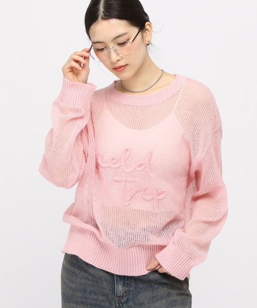 3.3 Field Trip （3.3フィールドトリップ）の「3.3 Field Trip／ロープロゴニットプルオーバー（ニット/セーター・レディース・イエロー/ピンク/ブラック・FREE）」の3枚目の写真