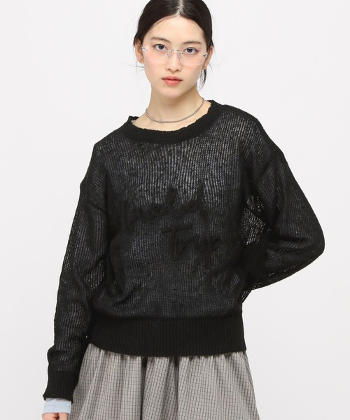 3.3 Field Trip （3.3フィールドトリップ）の「3.3 Field Trip／ロープロゴニットプルオーバー（ニット/セーター・レディース・イエロー/ピンク/ブラック・FREE）」の8枚目の写真